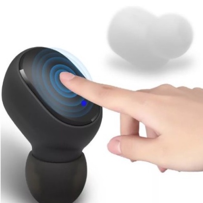 Fone De Ouvido Sem Fio E6s e A6s Bluetooth 5.0 Tws Preto