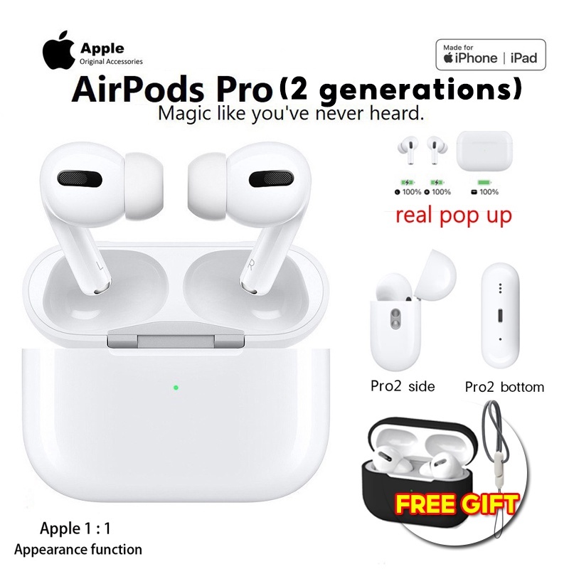 Para AirPods Pro 2 Fones De Ouvido Sem Fio Renomear GPS Ruído Cancelando Bluetooth