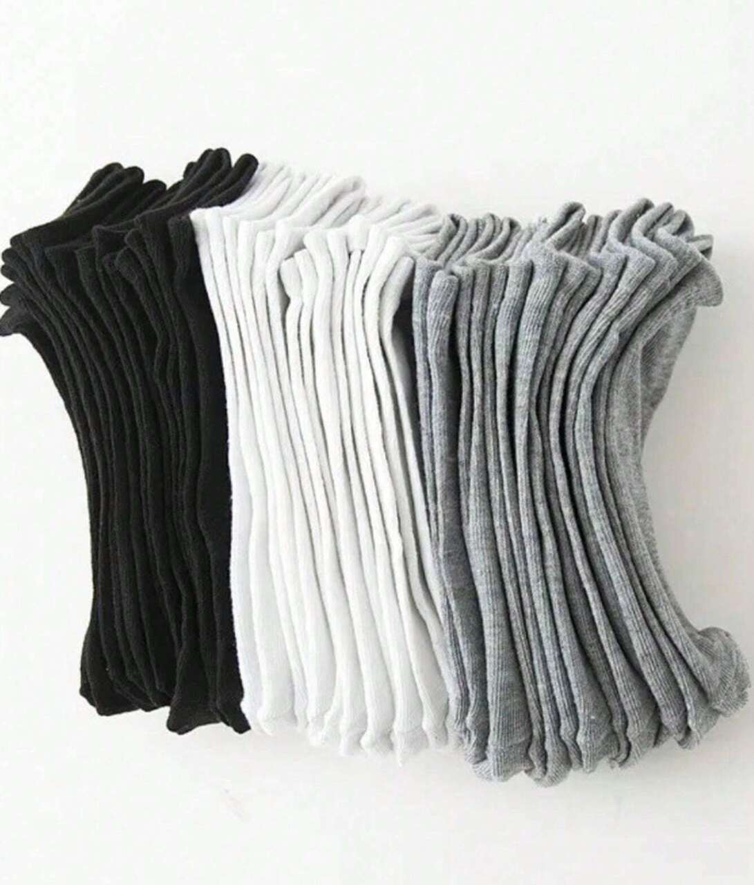 4 - Kit 12 Pares de Meias Algodão Cano Médio Unissex - Cores Variados SHEIN