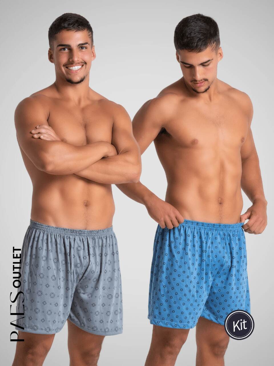 6 - Kit 2 Samba Canção Cueca Short De Dormir Pijama Masculina Malha SHEIN
