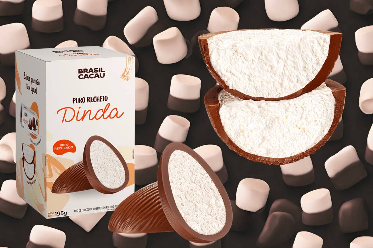 Você viu o novo Ovo da Páscoa da Brasil Cacau com 100% de recheio de Marshmallow