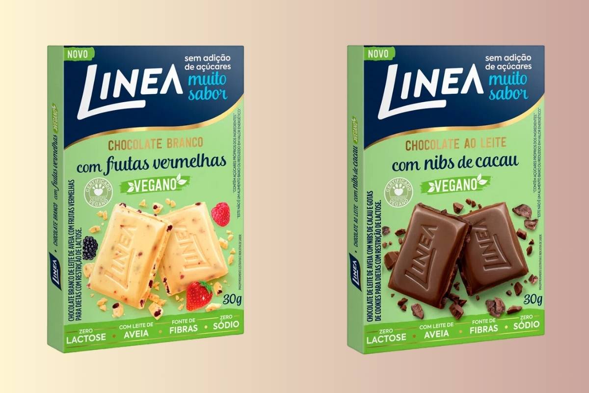 Chocolate vegano em dois sabores