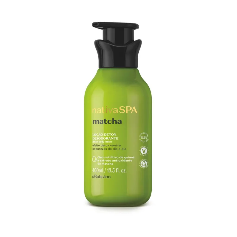 Loção Detox Desodorante Corporal Nativa Spa Matcha 400ml