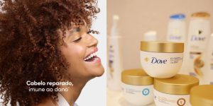Nova linha da Dove inclui máscara de tratamento 10 em 1, ideal para reparação dos cabelos