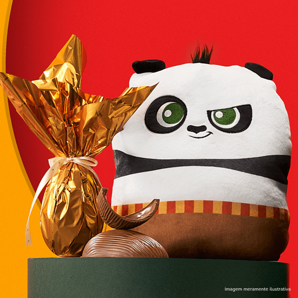 Os ovos de Páscoa da Kopenhagen com pelúcias de Kung Fu Panda 4 de brinde