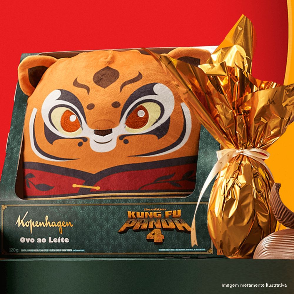 Os ovos de Páscoa da Kopenhagen com pelúcias de Kung Fu Panda 4 de brinde