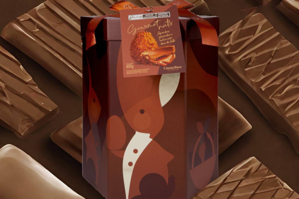 Ovo de páscoa gourmet nuts recheado 600g (Cacau Show)