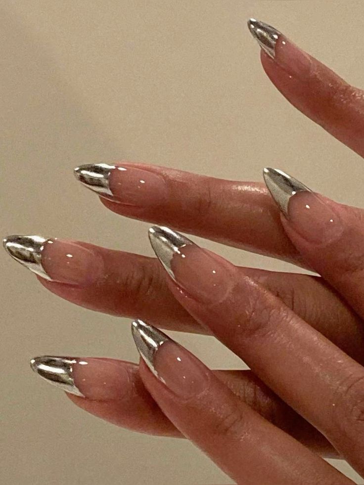 unhas francesinhas cromadas 9