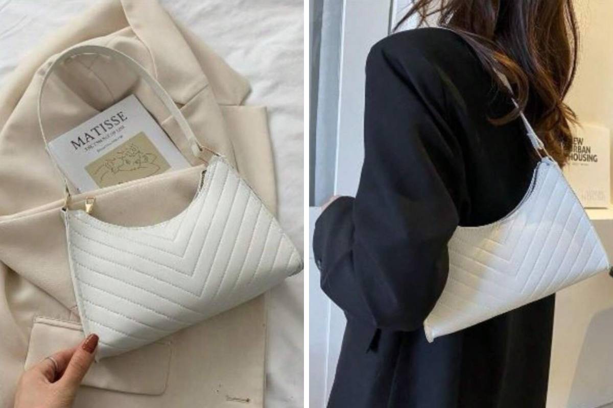 Bolsa Baguete Feminina de Lado Tiracolo Transversal de Ombro Pequena Estilosa