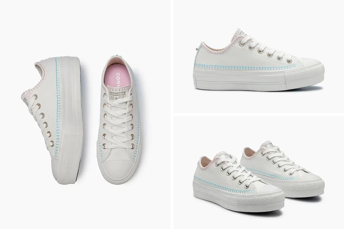 Chuck Taylor All Star Lift Festival Stitch Sich Branco