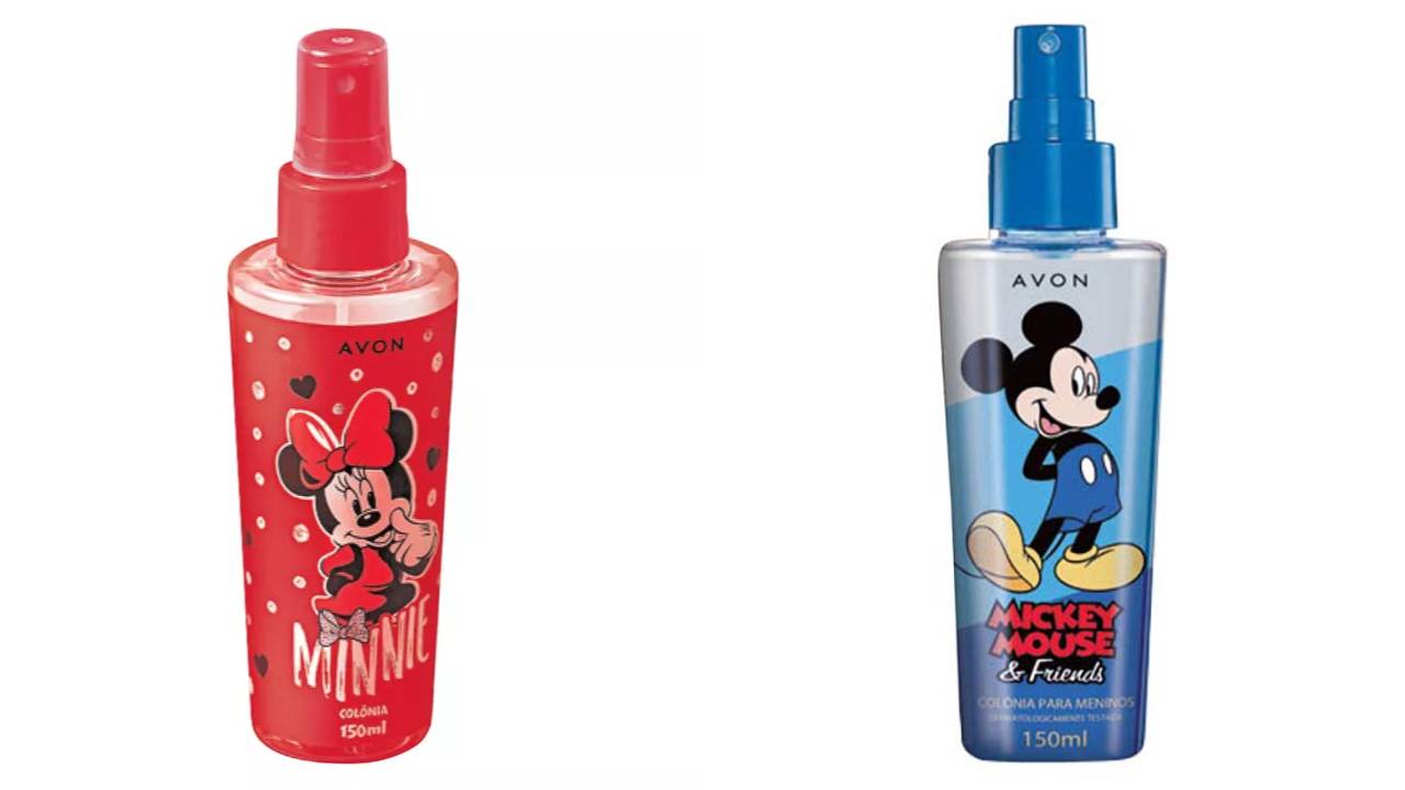 Colônias Minnie e Mickey Avon - perfumes mais vendidos