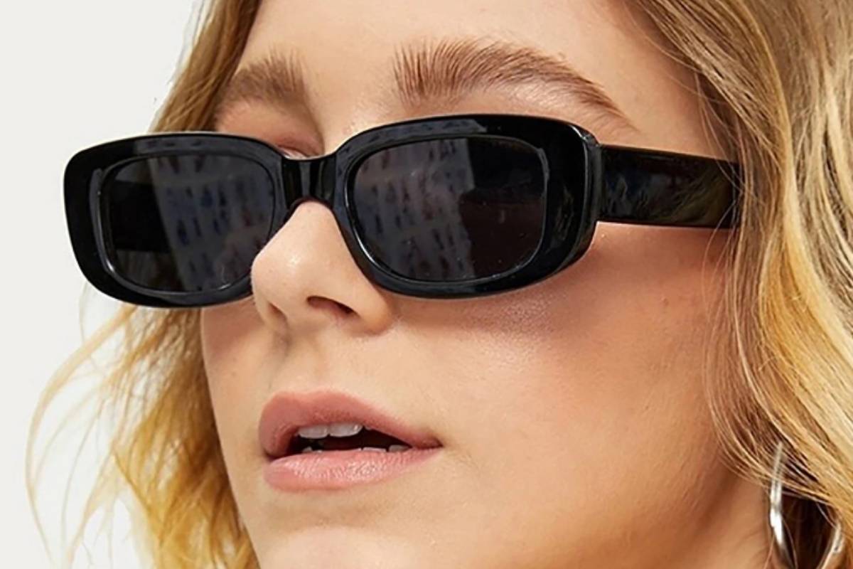 Óculos De Sol Retro Vintage Retangular Unissex