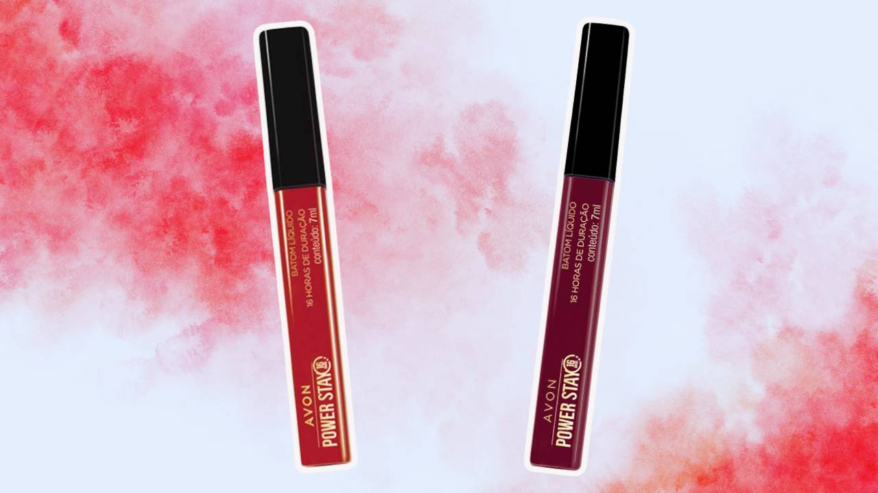 Batons Líquidos Avon Power Stay; "Vermelhaço" à esquerda e "Tô de vinho" à direita