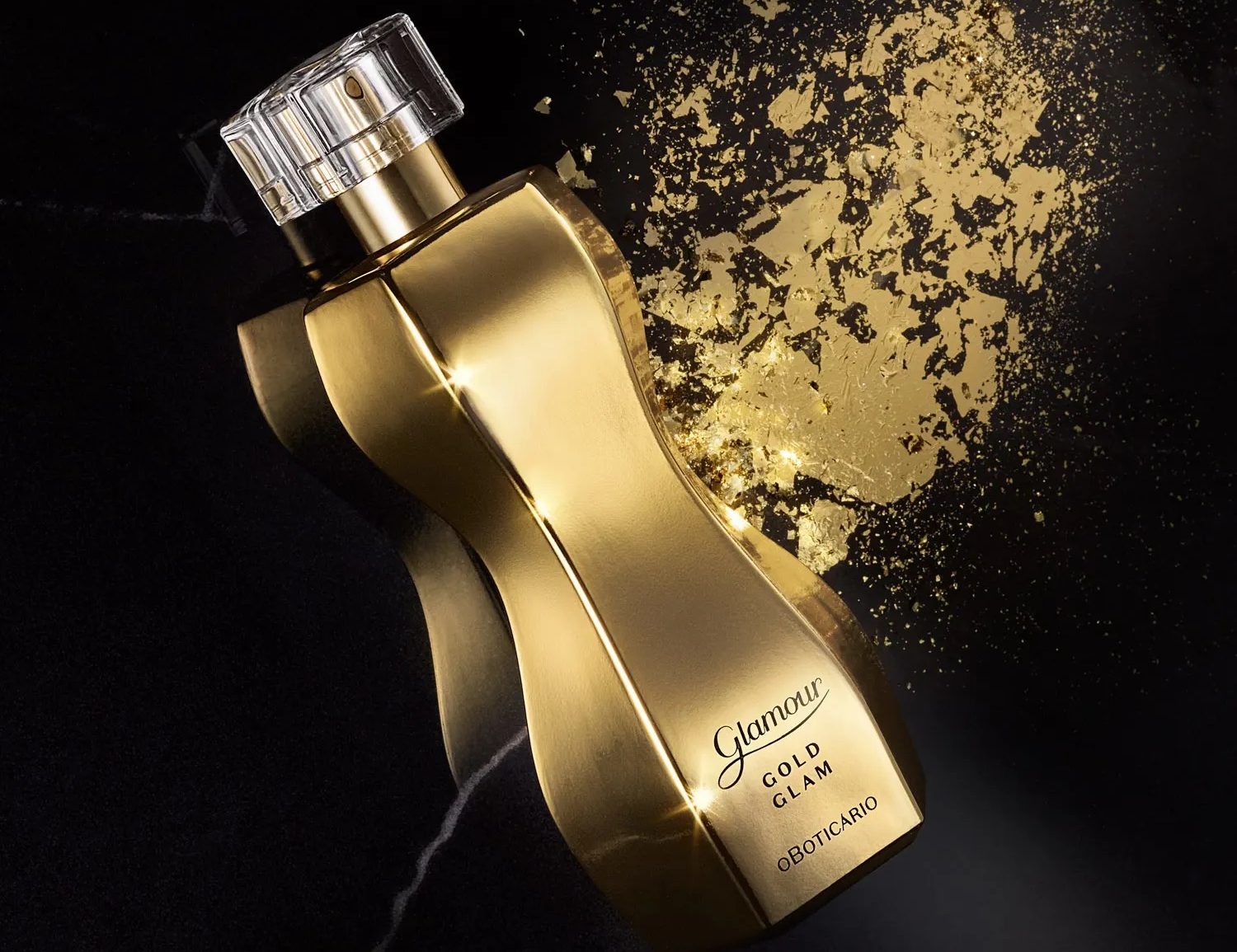 Perfumes Boticário para mulher poderosa Glamour Gold Glam