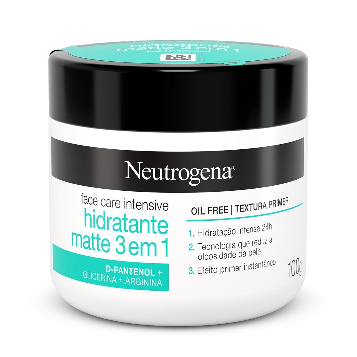 Hidratante facial Neutrogena face Care intensive matte 3 em 1