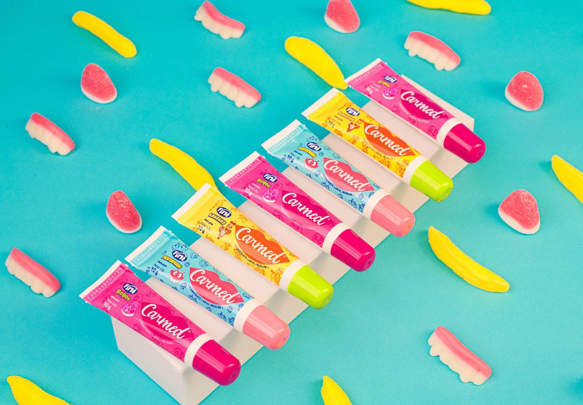 Hidratantes labiais Carmed e Fini