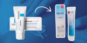 Montagem com os cremes Cicaplast e Bepantol