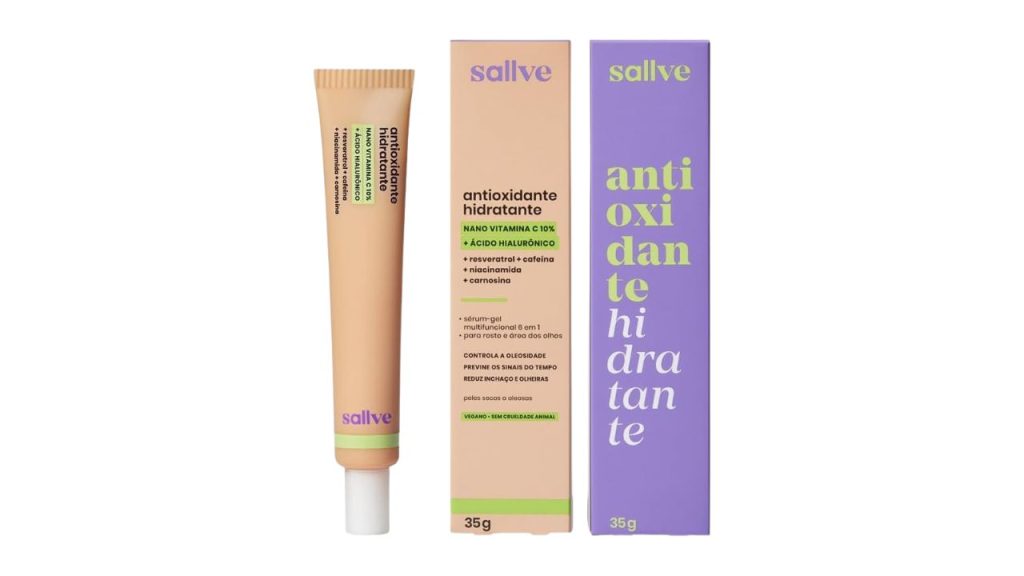 Antioxidante Hidratante Nano Vitamina C 10% Ácido Hialurônico - Sallve