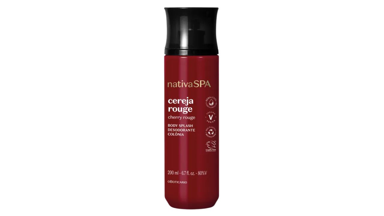 body splash Nativa Spa Cereja Rouge boticário