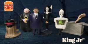 colecionáveis Família Addams no Burger King