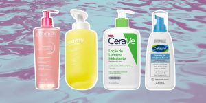 loções de limpeza para pele sensível