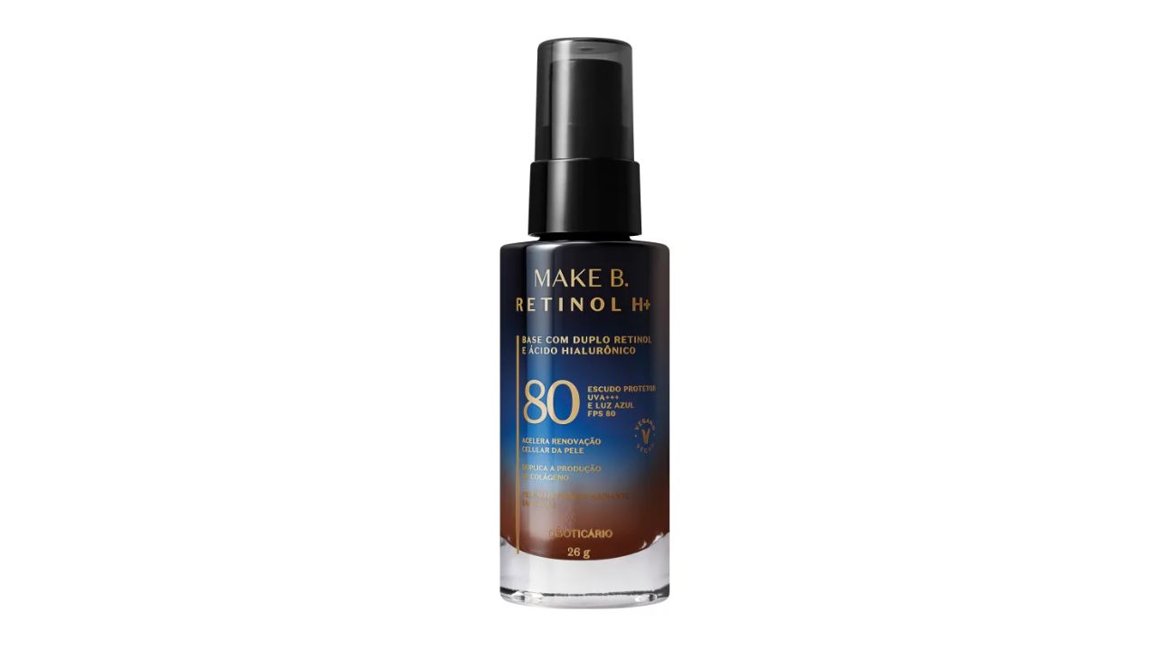 Base Líquida com FPS 80 Make B. Retinol H+