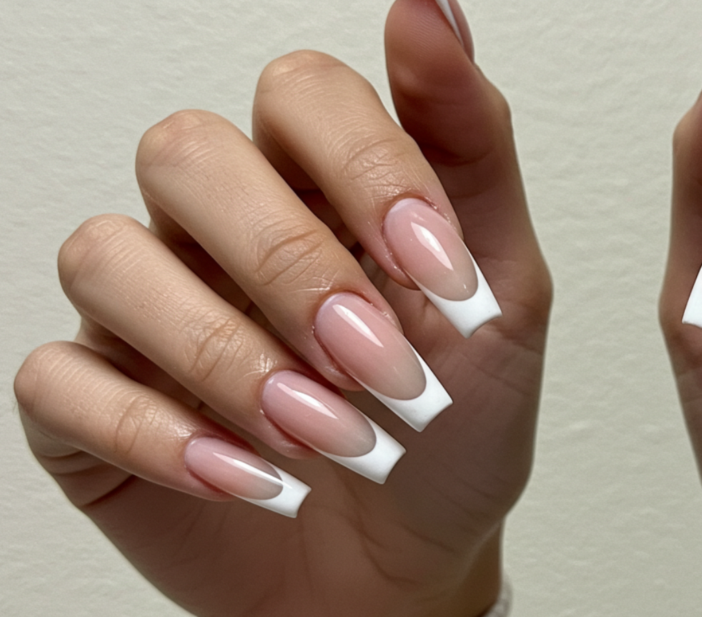 Unha postiça francesinha