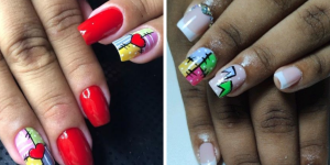 cores de unhas decoradas nas festas juninas