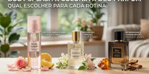 Fragrâncias Body Splash, Colônia e Deo Parfum com flores e frutas